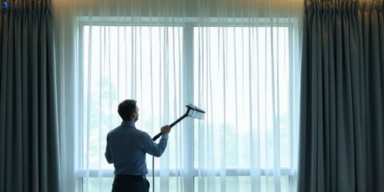 Commercial curtain steam cleaning service huntingwood-nsw hotels offices