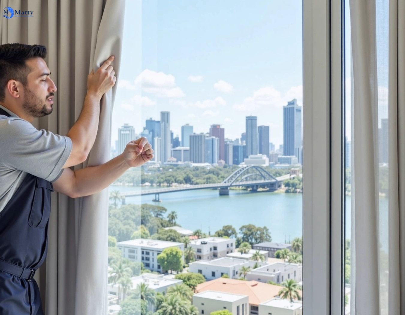 Professional curtain steam cleaning service huntingwood-nsw QLD by Matty Curtain Cleaning